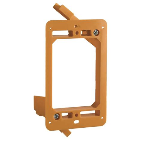 1-gang orange plastic old work standard rectangular wall electrical box|B120R .